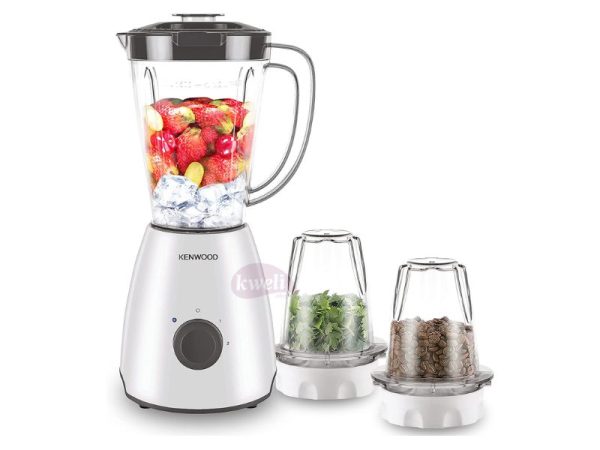 Kenwood 3-Piece Blender BLP10A0WH; 400 Watts with 2 Mill, white Blenders Juice blender 3