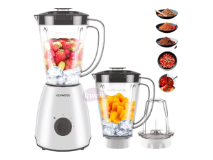 Kenwood Smoothie Blender BLP10EO; 400W 2L with Extra Blender Jar, White. Blenders Smoothie Blender