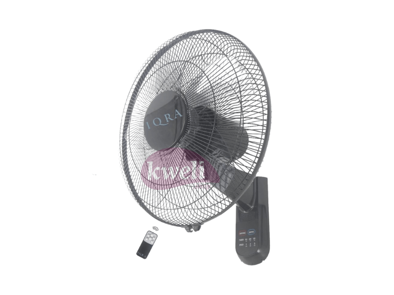 IQRA 16-inch Wall Fan with Remote IQ-WF019R; 50 watts, 3 Speeds Wall Fans 2