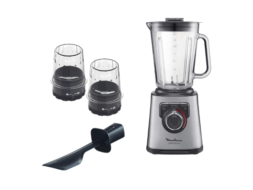 Moulinex Smoothie Blender LM815D27; 1200 Watts, 2 Litre Glass Jar, 2x Grinders, Grater, Ice Crush Blenders Smoothie Blender