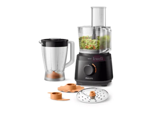 Phillips Food Processor with Blender Jar HR7320/11, White/Beige –  700W Hand Blenders Juice extractors