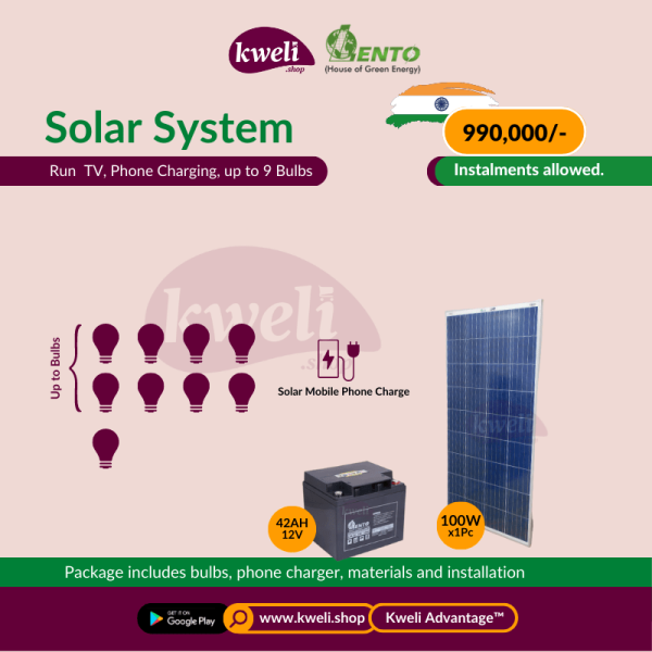 Lento Lighting Solar System; Up to 9 Bulbs, Phone Charging Inverters 3