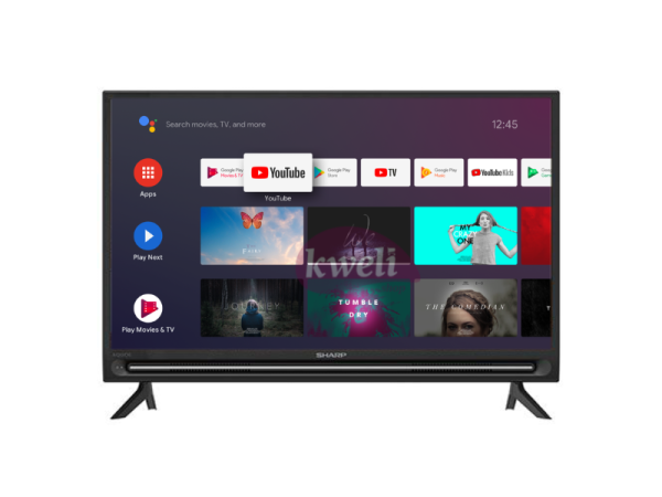 Sharp 32 inch LED HD Android TV 2TC32BG1X; Smart TV with Bluetooth, WIFI, Chromecast, Free-to-Air Receiver, 57watts Android TVs Television 3