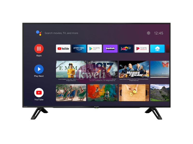 Sharp 42 inch Full HD Android TV 2TC42BG1X; Smart TV with Bluetooth, WIFI, Chromecast, Free-to-Air Receiver, 82watts Android TVs Television 2