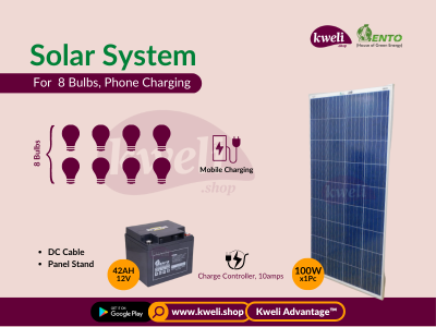 Lento Solar System for 8 Bulbs, Phone Charging Inverters 4