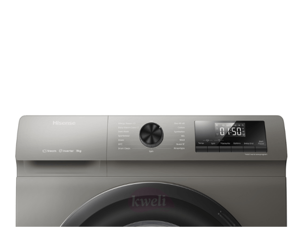Hisense 8kg Front Load Washing Machine WFQP8014EVMT; 1400 rpm, Pause and Add Items, Steam, 1800 watts Front Load Washers front load washing machine 6