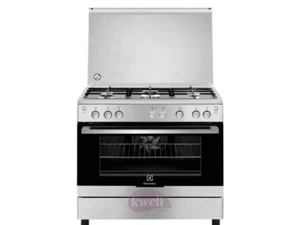 Electrolux 90cm Gas Cooker with Electric Oven EKK925A0OX - 5 Gas Burners, Grill, Rotiserrie, Automatic gas cut-off