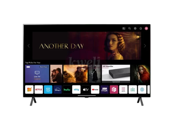 LG 55 inch 4K OLED TV OLED55A26LA; Cinema Screen Design, WebOS Smart TV, Ai Picture Pro, Magic Remote + Mic, 100 watts LG TVs Television LG 55 inch 4K OLED TV OLED55A26LA; Cinema Screen Design, WebOS Smart TV, Ai Picture Pro, Magic Remote + Mic, 100 watts LG TVs Television