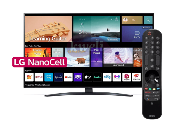 LG 55 inch 4K UHD NanoCell Smart TV 55NANO796QA; Cinema Screen Design, Gaming TV, WebOS Smart AI ThinQ, Magic Remote + Mic, 166 watts