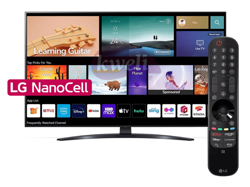 LG 75 inch 4K UHD NanoCell Smart TV 75NANO796QA; Cinema Screen Design, Gaming TV, WebOS Smart AI ThinQ, Magic Remote + Mic, 266 watts LG TVs 2