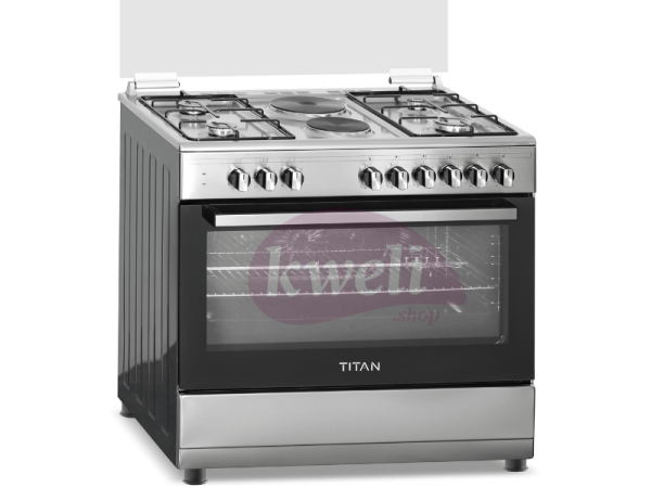 Titan 90cm Cooker; 4 Gas + 2 Electric, Electric Oven
