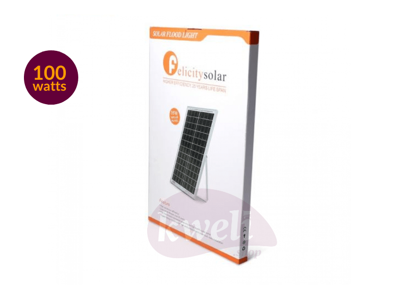 Felicity 100w Waterproof Solar Floodlight HP FL-10003; Remote, Automatic start/stop, On/Off, 20,000 hours Solar Lights 4