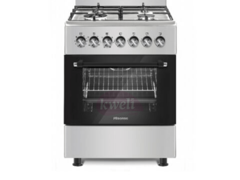 Hisense 60cm Cooker HF631GEES; 3 Gas Burners, 1 Electric Plates, Electric Oven, Flame Failure Safety Combo Cookers 2