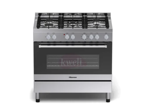 Hisense 90cm Cooker HF942GEES; 4 Gas Burners, 2 Electric Plates, Electric Oven, Flame Failure Safety Combo Cookers Hisense 90cm Cooker HF942GEES; 4 Gas Burners, 2 Electric Plates, Electric Oven, Flame Failure Safety Combo Cookers