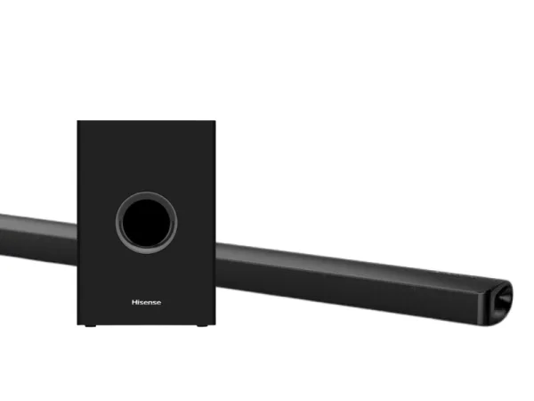 Hisense 2.1Ch Sound Bar with Wireless Subwoofer HS219; 200 watts, Bluetooth, USB, HDMI, Optical, DOLBY Audio SoundBars Hisense 2.1Ch Sound Bar with Wireless Subwoofer HS219; 200 watts, Bluetooth, USB, HDMI, Optical, DOLBY Audio SoundBars