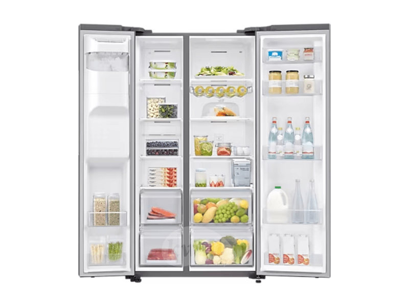 Samsung 635-litre Side By Side Refrigerator with Water & Ice Dispenser RS64R5111M9;  All-round Cooling, Inverter Compressor, Total no frost –  Inox/Silver Refrigerators 3