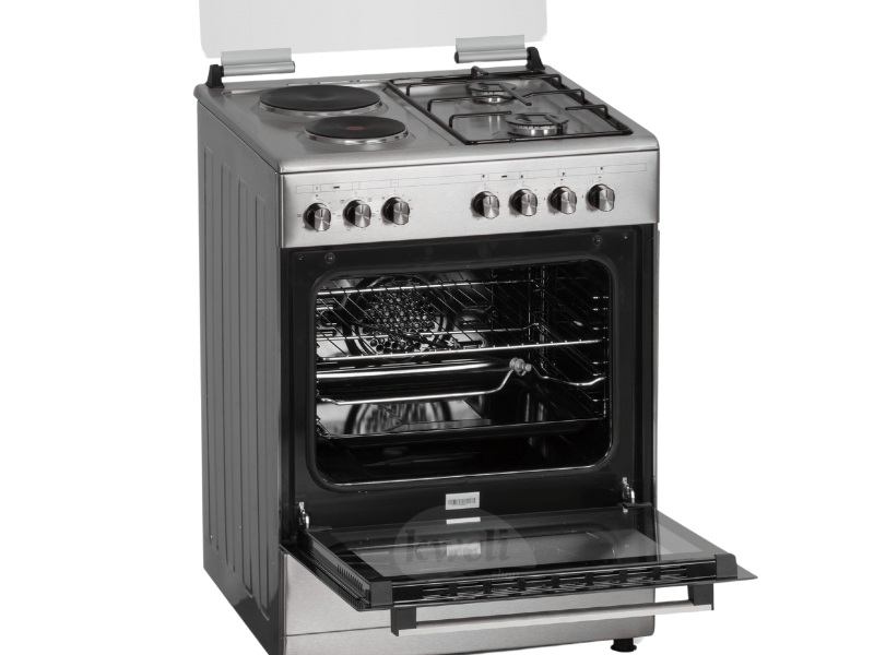Titan 2 Gas + 2 Electric Cooker TN-FC6220XBS; 60cm Cooker, Electric Oven & Grill, Rotisserie Combo Cookers 3