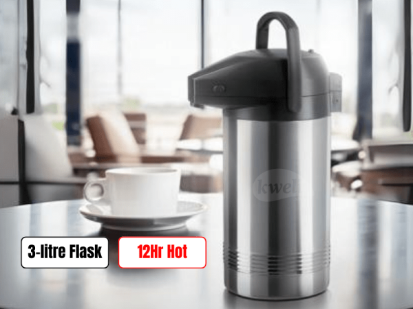 Tefal 3-litre President Thermos Flask K3150114; Tefal President Jug, 24Hrs Cold, 12Hrs Hot, Breakproof, Stainless Steel