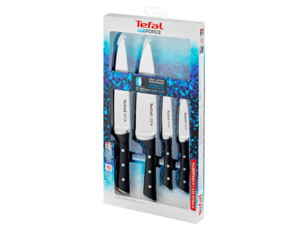 TEFAL Ice Force Set of 4 Stainless Steel Steak Knives – K2324S74
