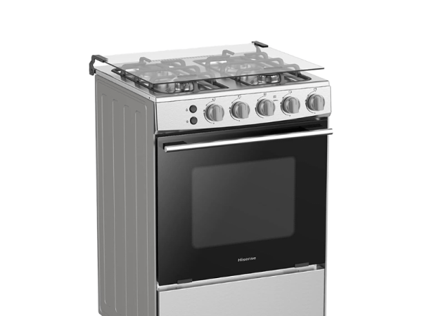 Hisense 60cm Gas Cooker HFG60121X; 4 Gas Burners, Electric Oven, Flame Failure Safety