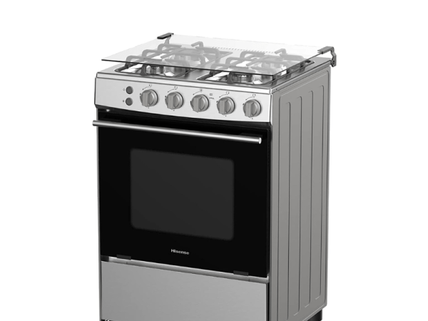 Hisense 60cm Gas Cooker HFG60121X; 4 Gas Burners, Electric Oven, Flame Failure Safety