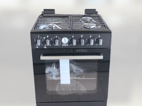 IQRA 60cmX60cm Cooker IQ-FC6031-BLK; 3 Gas Burners + 1 Electric Plate, Electric Oven and Grill, Timer, Glass Lid, Enamel Pan Support, Black Combo Cookers IQRA 60cmX60cm Cooker IQ-FC6031-BLK; 3 Gas Burners + 1 Electric Plate, Electric Oven and Grill, Timer, Glass Lid, Enamel Pan Support, Black Combo Cookers