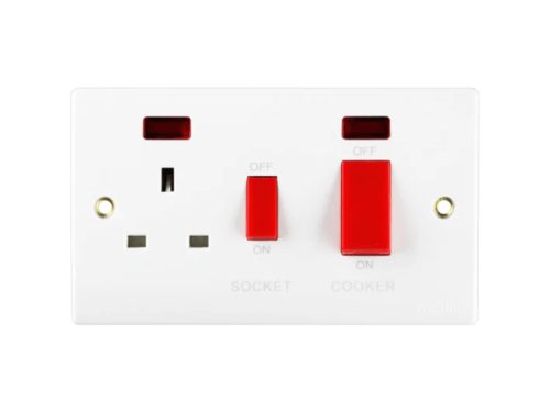 Tronic 45A Cooker Control Unit With Switch Socket TR5345N Sockets-& Switches