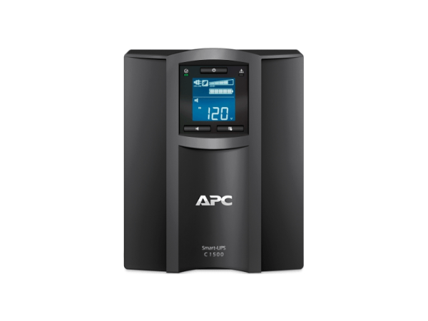 APC 1500VA 900-watt Smart-UPS C SMC1500IC; Tower, 230V, 8x IEC C13 outlets, SmartConnect port, USB and Serial communication, AVR, Graphic LCD