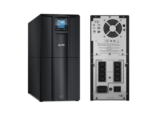 APC 3kVA 2.1kWatt Smart-UPS SMC3000I; Tower, 230V, 8x IEC C13+1x IEC C19 outlets, USB and Serial communication, AVR, Graphic LCD APC UPS