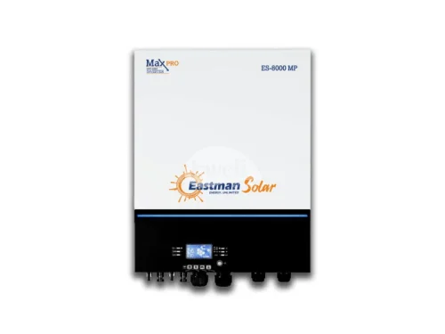 Eastman 8kVA/8kW 48V Off-Grid Hybrid Solar Inverter EM-8000 MP (Max Pro); Dual MPPT 8,000W Solar Input, 90–450V MPPT Range, 500V Voc, 120A Charge Current, Pure Sine Wave Output, Wi-Fi Monitoring, LCD Display Eastman Inverters