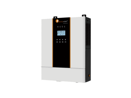 Felicity 3kVA/3kW 24V Hybrid Inverter IVEM3024; 4kWp/500Voc/120–450VDC/100A Built-in MPPT Charge Controller, 230Vac Pure Sine Wave Output, LCD Display Felicity Inverters