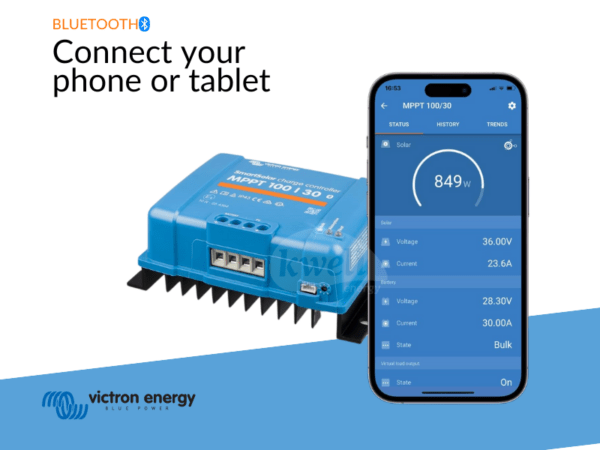 Victron SmartSolar Charge Controller MPPT 100/30; 100V 30A 12/24V Charge Controller with Bluetooth