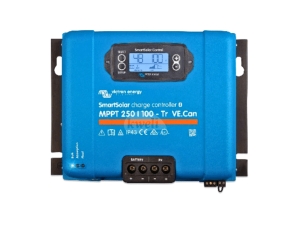 Victron SmartSolar Charge Controller MPPT 250/100Tr VE.Can; 250V 70A 12/24/36/48 Charge Controller with Bluetooth