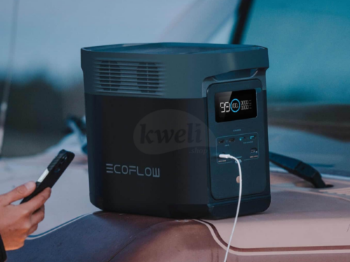 EcoFlow DELTA 2 UK Portable Power Station 1800W; 1kWh Lithium Battery, 12kg light weight, Umeme, Car & Solar panel charging supported, 0-50% charge in 50 minutes Portable Power Stations