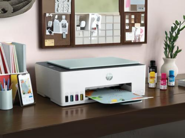 HP Smart Tank 582 All-in-One Printer; A4 Color & Black, Print/Scan/Copy, Wi-Fi, Mobile Printing, High-Yield Refillable Ink Tank