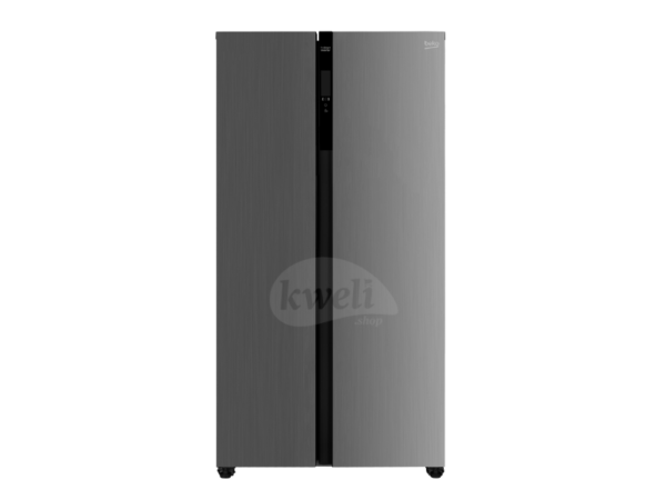 Beko 472L Side-by-Side Refrigerator BFF255; 472L/427L Capacity, No Frost, Power Cool, Super Freeze, Inox Finish