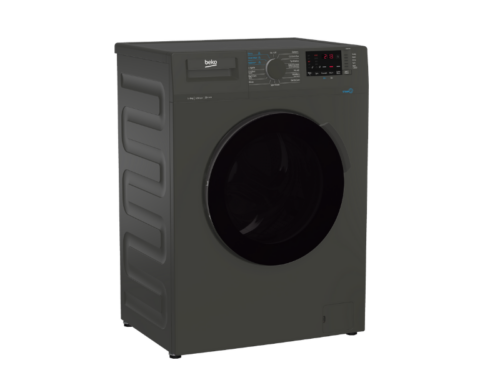 Beko 8kg Front Loading Washing Machine BAW386 UK; A+++ Energy Rated, 1200 RPM, SteamCure, ProSmart Inverter Motor, AquaFusion, Manhattan Grey Beko Appliances