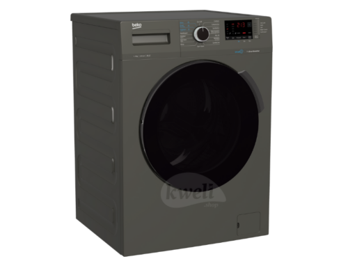 Beko 9kg Front Loading Washing Machine BAW389 UK; A+++ Energy Rated, 1200 RPM, SteamCure, ProSmart Inverter Motor, AquaFusion, Manhattan Grey Beko Appliances