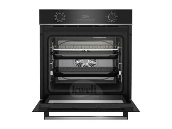 Beko Built-In Oven BBIM14300BCCH; 60x60cm Fan-Assisted Oven, 8 Functions, LED Display, Steam Cleaning, Black