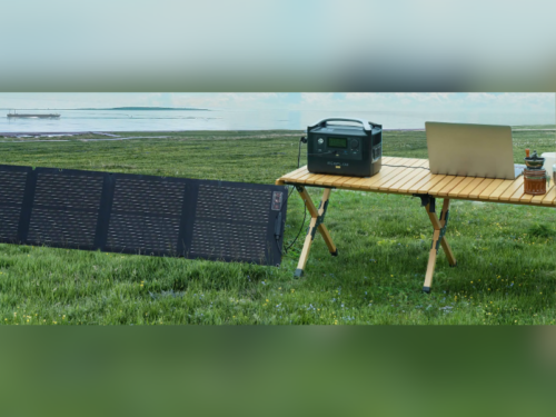 EcoFlow 110-Watt Portable Solar Panel; Foldable Design, IP68 Waterproof Rating, Adjustable Kickstand Case, 21.7V Voc, 18.5V Vmp, 6.0A Imp Monocrystalline Solar Panels EcoFlow 110-Watt Portable Solar Panel; Foldable Design, IP68 Waterproof Rating, Adjustable Kickstand Case, 21.7V Voc, 18.5V Vmp, 6.0A Imp Monocrystalline Solar Panels