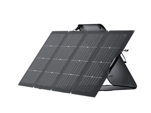 EcoFlow 220-Watt Bifacial Portable Solar Panel; Foldable Design, IP68 Waterproof Rating, Dual-Sided 220W/155W, Voc 25.0V, Vmp 18.4V, Imp 12.0A Monocrystalline Solar Panels EcoFlow 220-Watt Bifacial Portable Solar Panel; Foldable Design, IP68 Waterproof Rating, Dual-Sided 220W/155W, Voc 25.0V, Vmp 18.4V, Imp 12.0A Monocrystalline Solar Panels