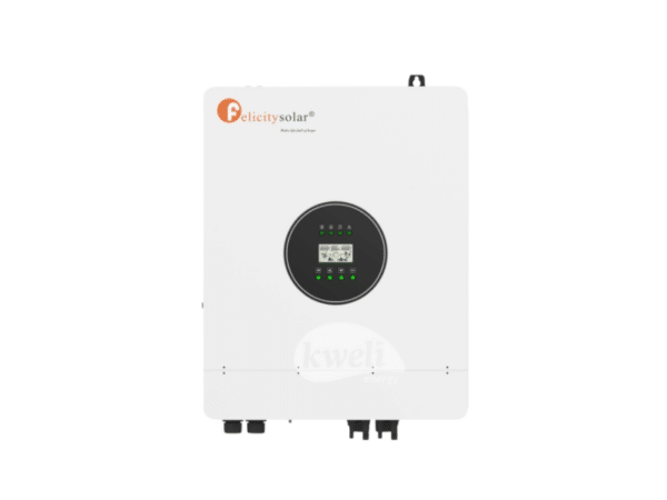 Felicity 8kVA/8kW 48V Hybrid Inverter IVEM8048; 8kWp/500Voc/90-450V Built-in Dual MPPT Charge Controllers, Battery Charger, Pure Sine Wave Output, High-Frequency Design