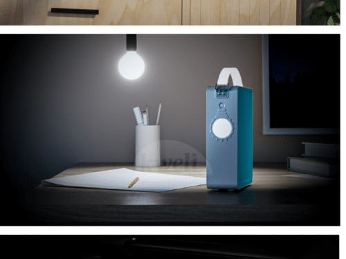 Sun-Power 500Wh Solar Home System SHS1.0; Lithium Battery, 3 LED Bulbs, Built-in LED Light/Torch, USB & DC Outputs, Car & Solar Charging Complete Solar Systems