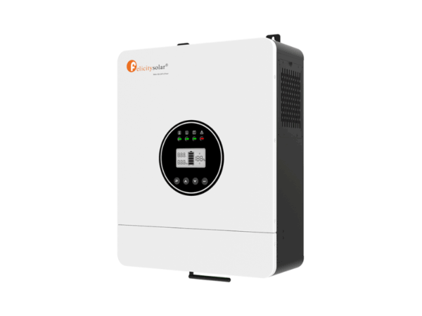 Felicity 6kVA/6kW 48V Hybrid Inverter IVEM6048-II; 7.5kWp/500Voc/90–450VDC/120A Built-in MPPT Charge Controller, Battery Charger, 230Vac Pure Sine Wave Output, Built-in WiFi