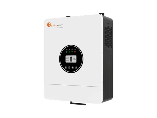 Felicity 6kVA/6kW 48V Hybrid Inverter IVEM6048-II; 7.5kWp/500Voc/90–450VDC/120A Built-in MPPT Charge Controller, Battery Charger, 230Vac Pure Sine Wave Output, Built-in WiFi