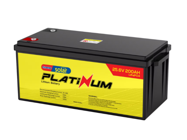 Chloride Solar Platinum 200Ah 12.8V 2.56kWh LiFePO4 Solar Battery CS-2560 PSE; Built-in BMS, 4000+ Cycles at 80% DoD, IP65 Rated