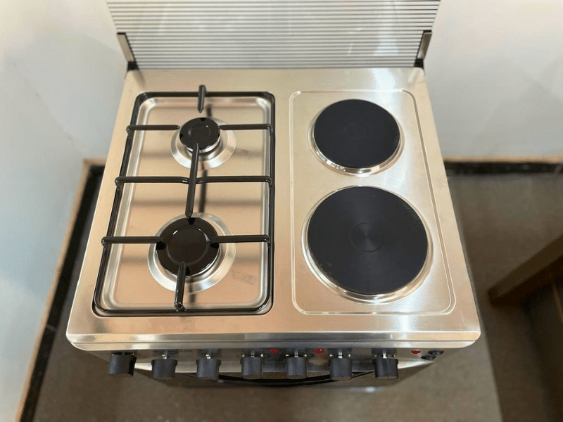 DR VOLT 60cm Gas & Electric Cooker IQ-FC6622SS; 2 Gas + 2 Hot Plates, Pulse Ignition, Enamelled Pan Support, 64L Oven with Lamp, Rotisserie & Thermostat Combo Cookers 4 DR VOLT 60cm Gas & Electric Cooker IQ-FC6622SS; 2 Gas + 2 Hot Plates, Pulse Ignition, Enamelled Pan Support, 64L Oven with Lamp, Rotisserie & Thermostat Combo Cookers 4