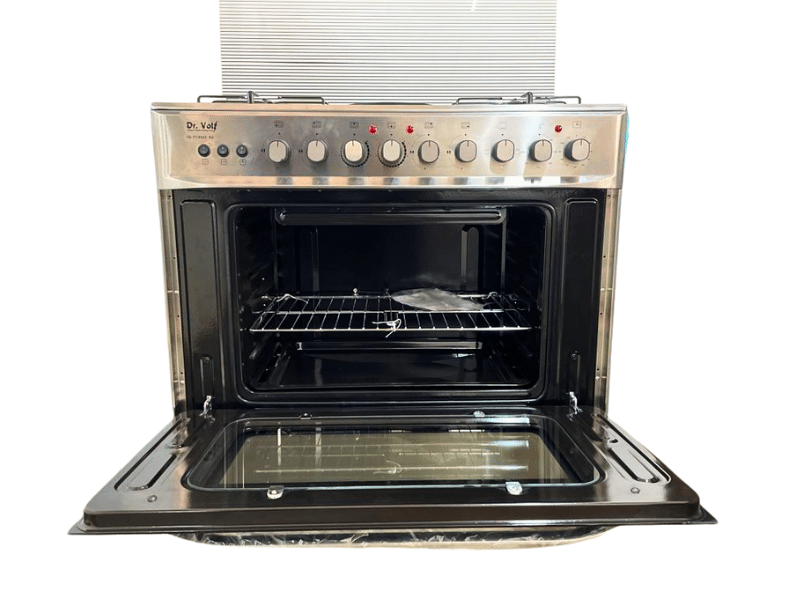 DR VOLT 90cm Gas & Electric Cooker IQ-FC9942SS; 4 Gas + 2 Hot Plates, Pulse Ignition, Enamelled Pan Support, 90L Oven with Lamp, Rotisserie & Timer Function Combo Cookers 5 DR VOLT 90cm Gas & Electric Cooker IQ-FC9942SS; 4 Gas + 2 Hot Plates, Pulse Ignition, Enamelled Pan Support, 90L Oven with Lamp, Rotisserie & Timer Function Combo Cookers 5