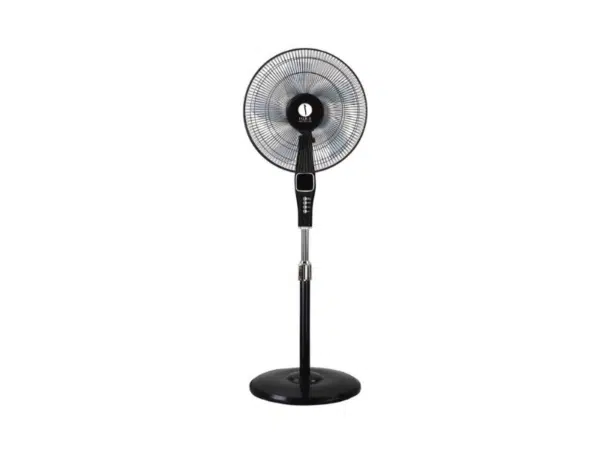 IQRA 16-inch Stand Fan with Remote Control IQ-SF040R; 50W Copper Motor, 3-Speed Function, 4-Hour Timer, ABS Body & 5 Blades, BS Plug with Fuse Free-standing fans