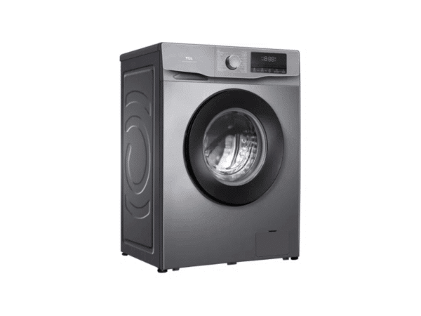 TCL 7kg Front Load Washing Machine P607FLG; Inverter Motor, Steam Wash, 1400 RPM, 16 Programs, Drum Clean, Silver Front Load Washing Machines